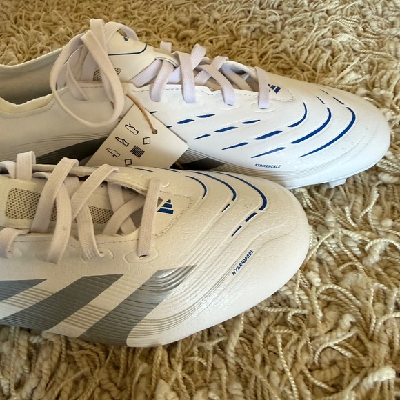Adidas Predator League FG MG Soccer Cleats ID1327 Men’s Size 8 White Blue main image 5